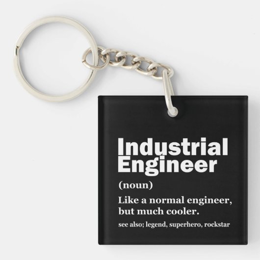 Industriële techniek grappige ingenieur sleutelhanger (voorkant)