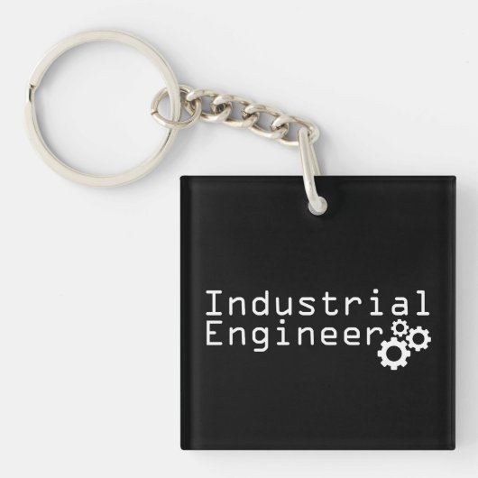 Industriële techniek grappige ingenieur sleutelhanger (voorkant)