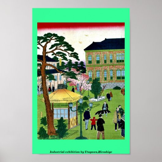 Industriële tentoonstelling door Utagawa, Hiroshig Poster (Voorkant)