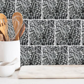 Industriële unieke zilveren schroeven gereedschap  tegeltje