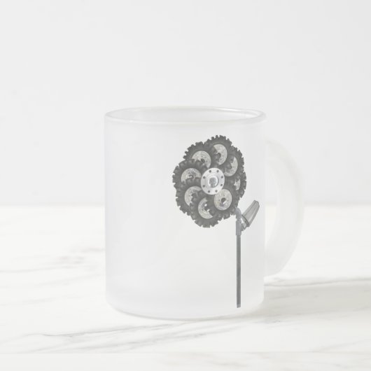 Industriële ventilator matglas koffiemok (Voorkant rechts)