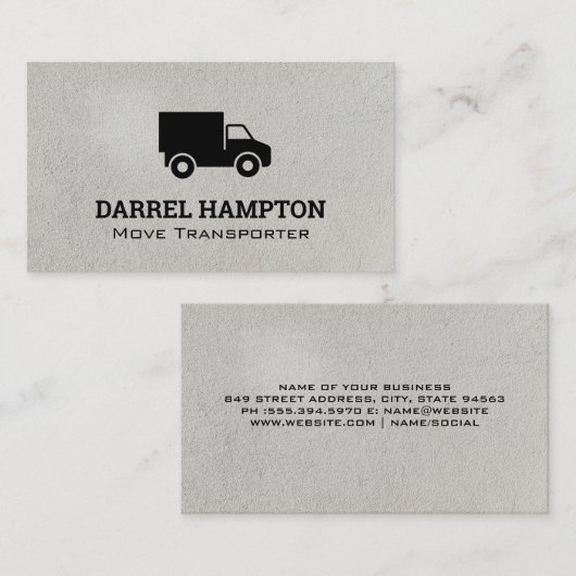industriële verhuiswagen visitekaartje (Voorkant / Achterkant)