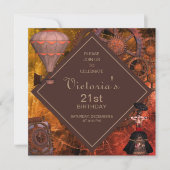 Industriële  Verjaardagsuitnodiging Kaart (Voorkant)