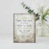 Industriële Vintage Steampunk Bruiloft Aankondigingskaart (Staand voorkant)