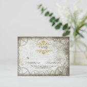 Industriële Vintage Steampunk Bruiloft Uitnodiging Briefkaart (Staand voorkant)