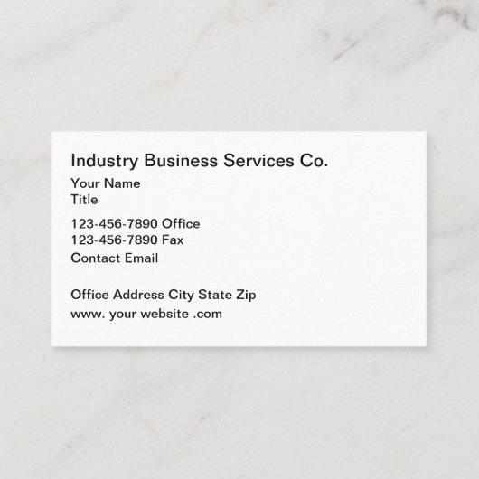 Industriële Visitekaartjes (Achterkant)