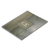 Industriële zilvermetaal notitieboek (Linkerzijde)