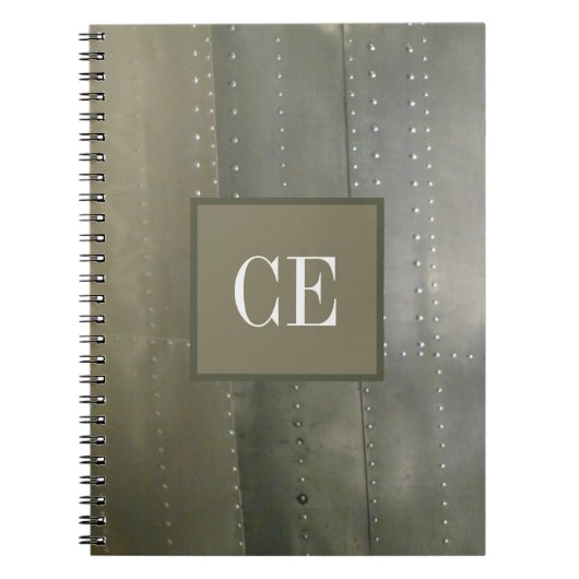 Industriële zilvermetaal notitieboek (Voorkant)