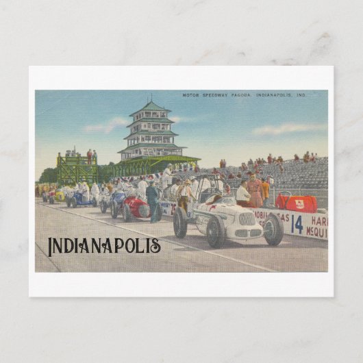  Indy 500 Speedway, Indianapolis Briefkaart (Voorkant)
