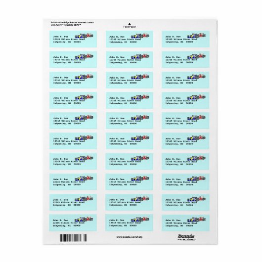 Indy Auto Schaduwen Retourlabel ~ EZ2 Change Info Etiket (Full Sheet)