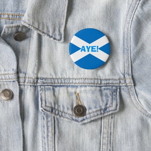 Indy Aye Scottish Flag Button (In situ)