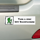 Indy Backpackers Bumpersticker (Op auto)