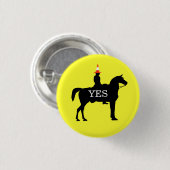 Indy Duke of Wellington Yes Horse Button Badge (Voorkant /achterkant)