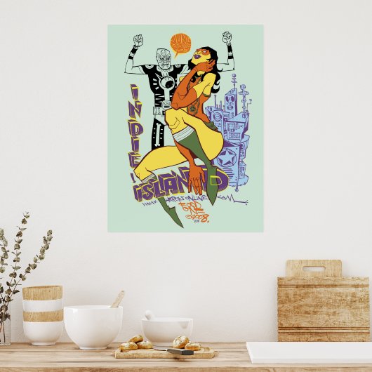 Indy Island Print/Poster Poster (Keuken)