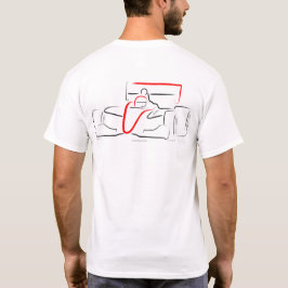 Indy Lights 1 Zwart en Rood Achterkant T-shirt