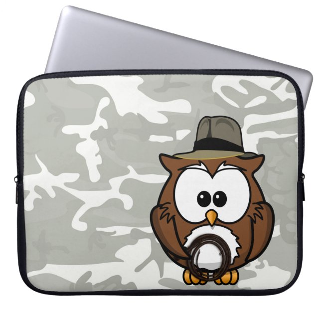 Indy owl laptop sleeve (Voorkant)