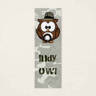 Indy owl mini visitekaartjes