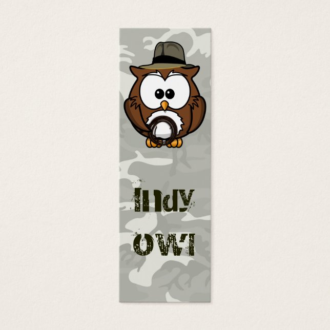 Indy owl mini visitekaartjes (Voorkant)