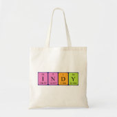 Indy periodieke table name canvas tas (Voorkant)