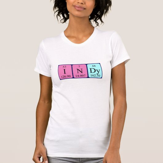 Indy periodieke table name shirt (Voorkant)