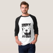 Indy Pit Crew Mannen 3/4 Sleeve Raglan T-shirt (Voorkant volledig)