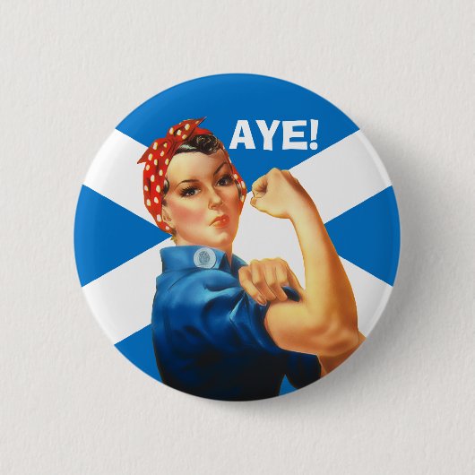Indy Rosie de Riveter zegt Aye Button (Voorkant)