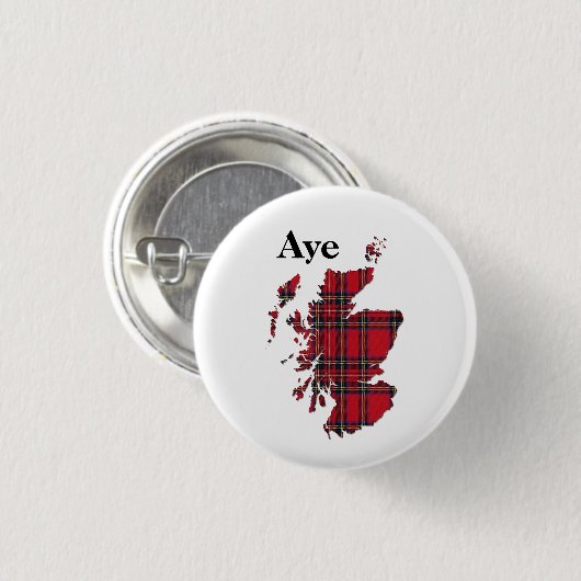 #indyref Tartan Aye Scotland Pinback Ronde Button 3,2 Cm (Voorkant /achterkant)
