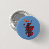 #indyref Tartan Yes Scotland Pinback Ronde Button 3,2 Cm (Voorkant /achterkant)