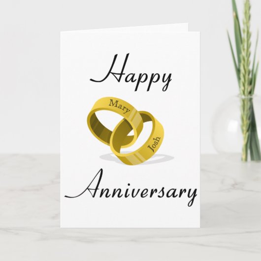 Ineengagement Ringen - Gegraveerde aangepaste Name Kaart (Voorkant)