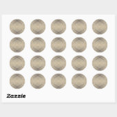 Ineengedraaid geometrisch patroon ronde sticker (Vel)