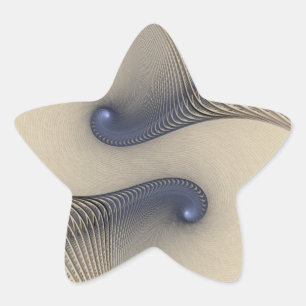 Ineengedraaide Blauwe Abstracte Spiraal Ster Sticker