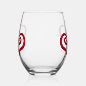 Ineengedraaide harten ontwerp Stemless wijnglas Wijnglas Zonder Voet (Rechts)