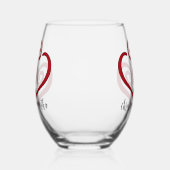 Ineengedraaide harten ontwerp Stemless wijnglas Wijnglas Zonder Voet (Links)