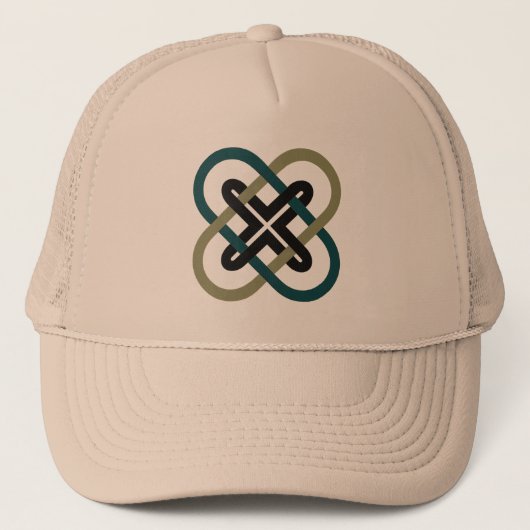 Ineengeschakelde X Trucker Hoed Pet (Voorkant)