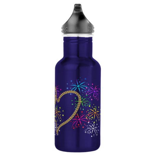 Ineengestrengeld harten verward kabel romantisch waterfles  (Rechts)