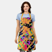 Ineengestrengelde Bloemen Schort (Gedragen)