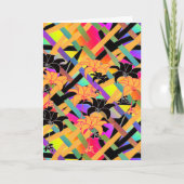 Ineengestrengelde bloemenvouwkaart kaart (Voorkant)