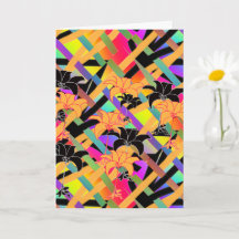 Ineengestrengelde bloemenvouwkaart