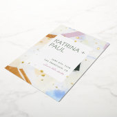 Ineengestrengelde folie save the date kaart (Gedraaid)