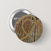 Ineengestrengelde harten verwarde kabel ronde button 5,7 cm (Voorkant /achterkant)