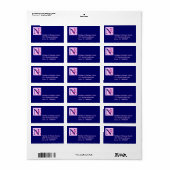 Ineengestrengelde initialen monogram etiket (Full Sheet)