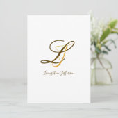 Ineengestrengelde initialen van hem en haar | roma kaart (Staand voorkant)