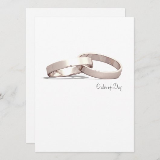 Ineengestrengelde Ringen Goud  BLK - Orde van de D Programmakaart (Voorkant / Achterkant)