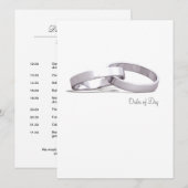 Ineengestrengelde Ringen Zilver BLK - Volgorde van Programmakaart (Voorkant / Achterkant)
