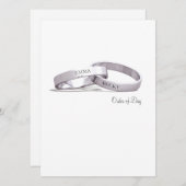 Ineengestrengelde Ringen Zilver - Orde van de Dag/ Kaart (Voorkant / Achterkant)