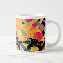Ineengevlochten Bloemmotief Grote Koffiekop