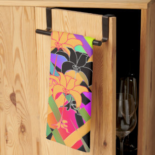 Ineengevlochten Bloemmotief Theedoek