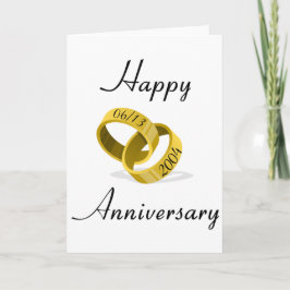 Ineengrijpende ringen - Gegraveerde aangepaste tro Kaart