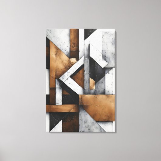 Ineengrijpende structuren canvas afdruk (Voorkant)