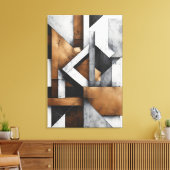 Ineengrijpende structuren canvas afdruk (Insitu (Woonkamer))